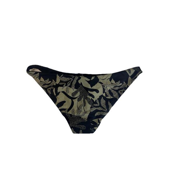 Prana Swimsuit Bottom XL Seaside Green Camo Elina Revsible to Black Fair Trade - Picture 2 of 8